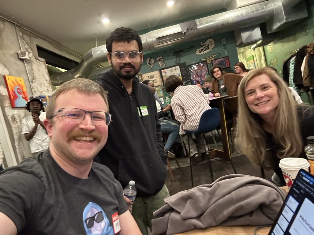 The team minus Nate during the Good Neighbors Hackathon