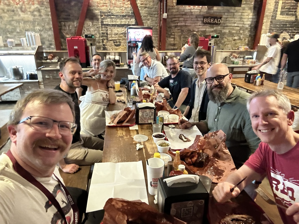 Eating BBQ after RBQ Conf